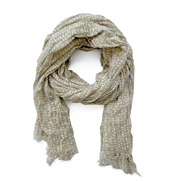 See Design - Cotton Scarf: Sonnet Black/Khaki