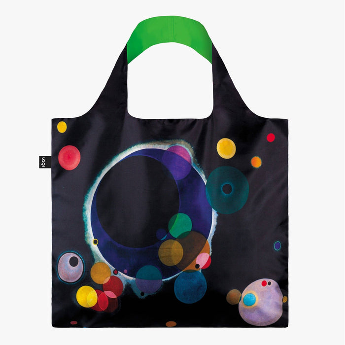 LOQI LLC - WASSILY KANDINSKY Several Circles Neon Green Recycled Bag