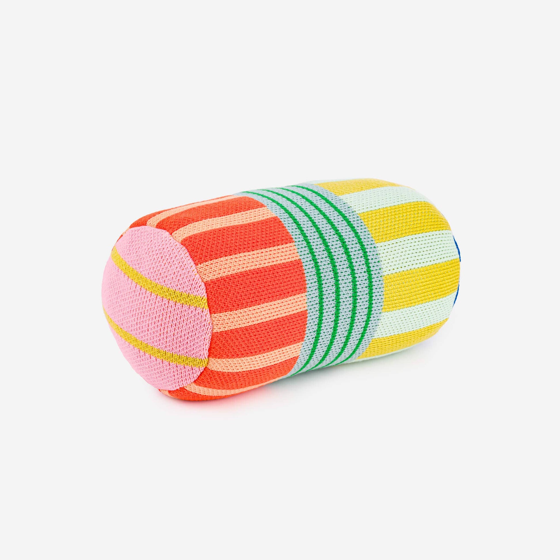 Patchwork Stripe Bolster Pillow: Desert - PMA Store at the Portland Museum of Art, Maine