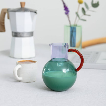 Block Design US - Pablo Glass Jug - Small: Pink Yellow Green
