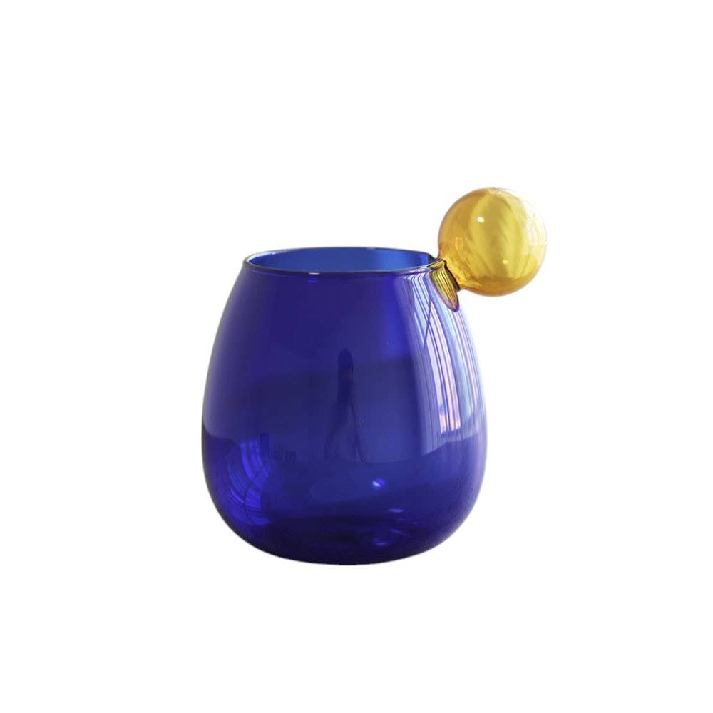 Colorful Creative Glass Mug Coffee Cup: Brown - PMA Store at the Portland Museum of Art, Maine