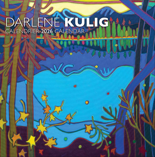Wall Calendar 2026, Darlene Kulig Art, 12 Months, Large Grid Design Featuring 12 Artworks (English and French Edition) cover image