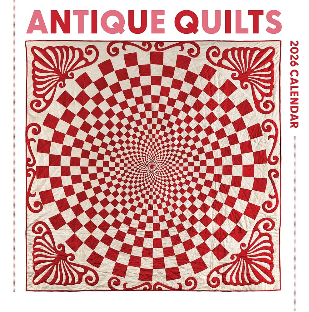 Wall Calendar 2026, Antique Quilts Art, 12 Months, Large Grid Design Featuring 12 Artworks cover image