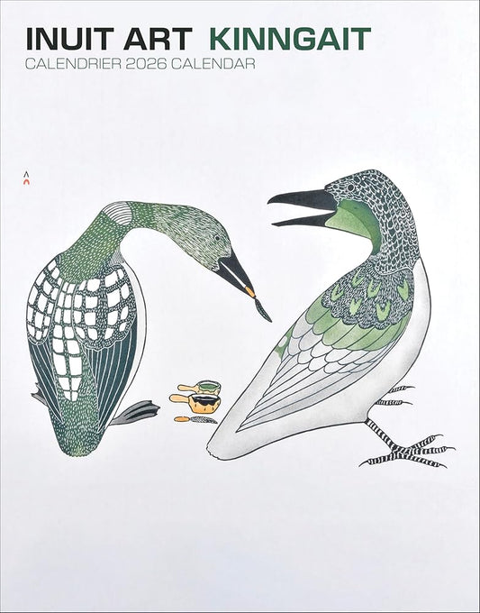 Mini Wall Calendar 2026, Inuit Art: Kinngait, 12 Months, Grid Design Featuring 12 Artworks (English and French Edition) cover image