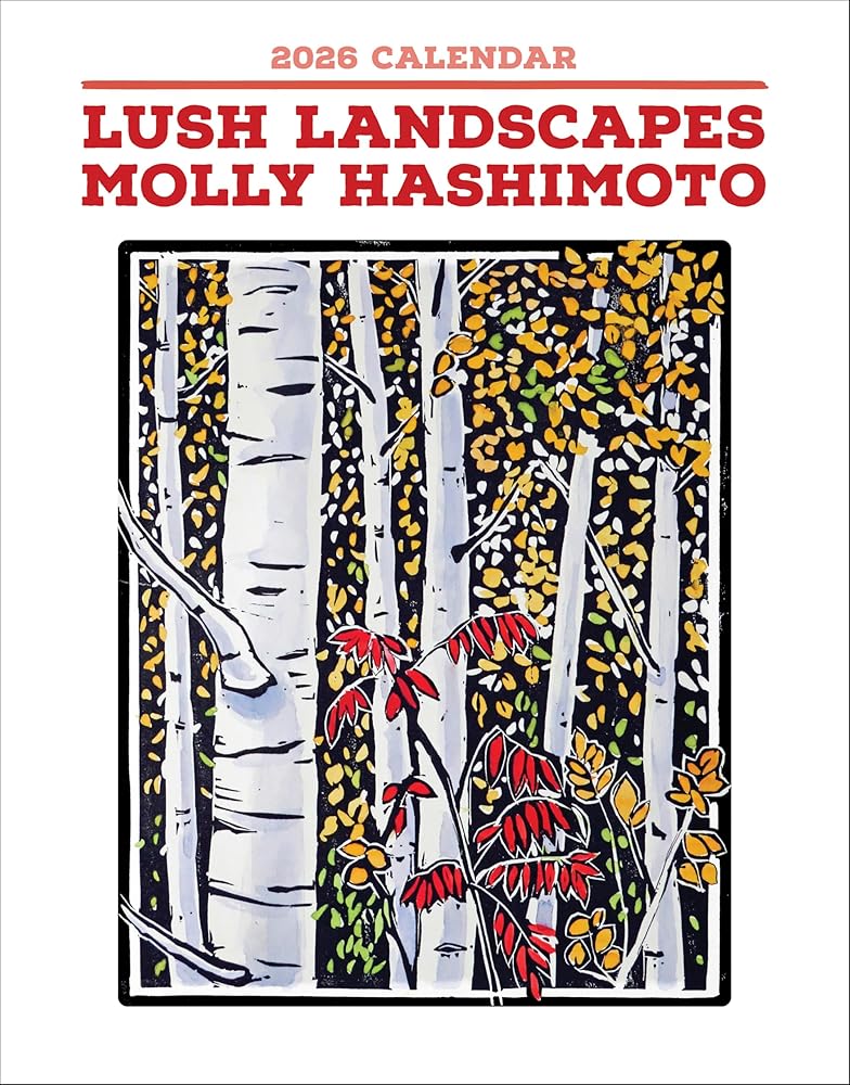 Mini Wall Calendar 2026, Molly Hashimoto: Lush Landscapes Art, 12 Months, Grid Design Featuring 12 Artworks cover image