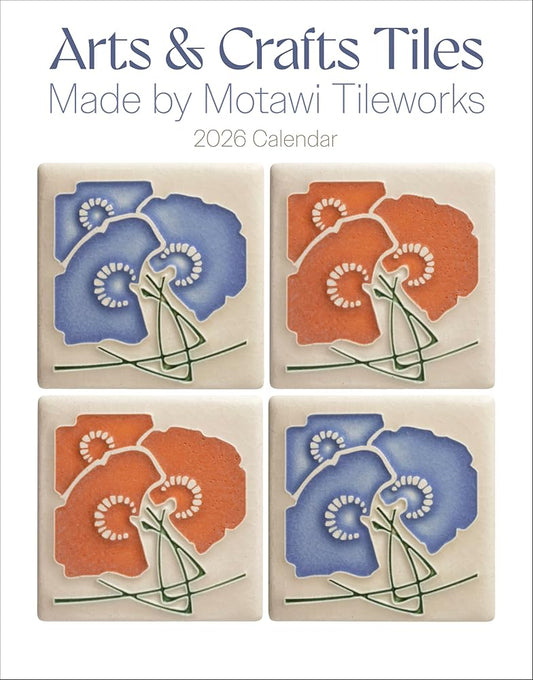 Mini Wall Calendar 2026, Arts & Crafts Tiles: Made by Motawi Tileworks, 12 Months, Grid Design Featuring 12 Artworks cover image