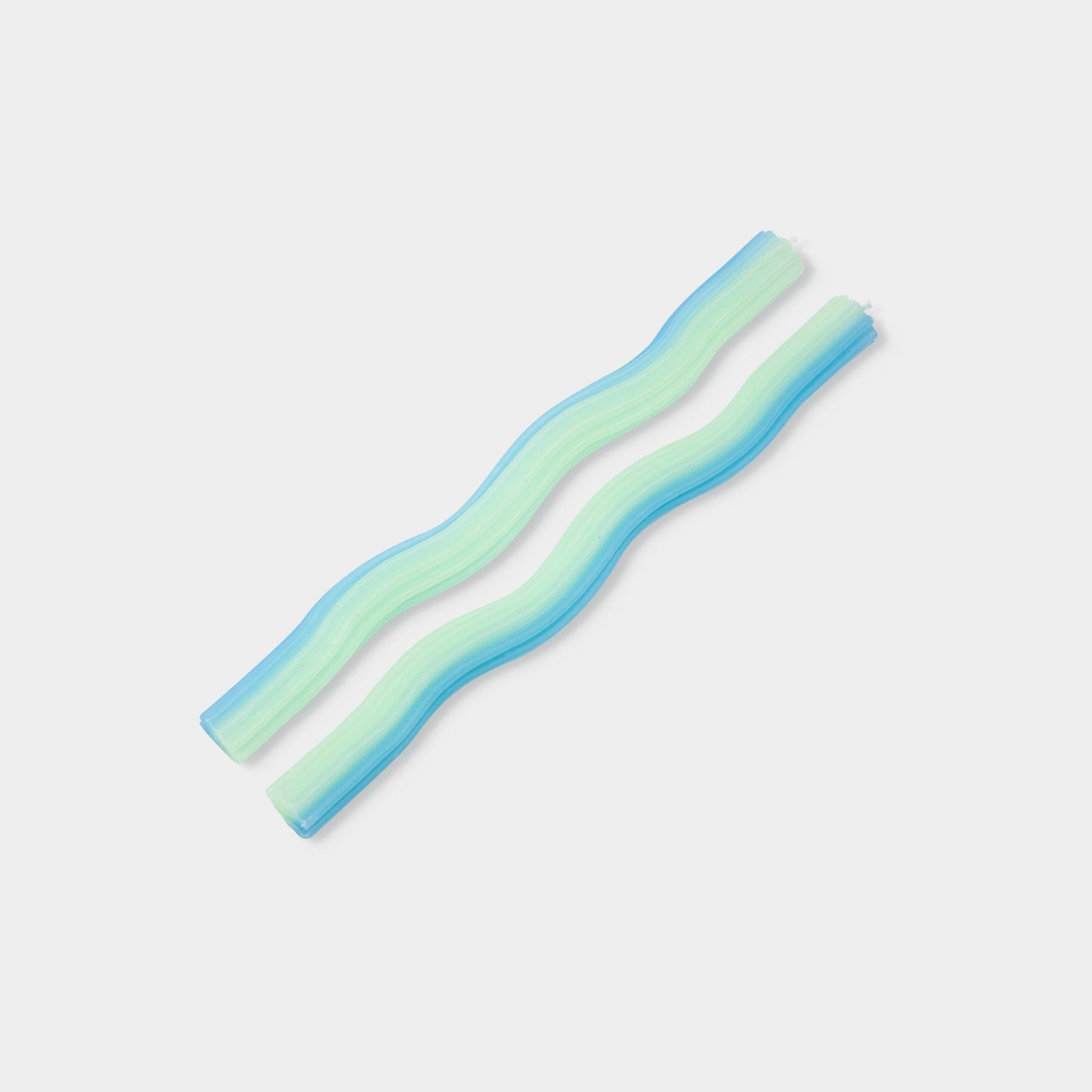 54 Celsius - Wiggle Candles - Mint (2 Pack) - 11" Vibrant Taper Candles - PMA Store at the Portland Museum of Art, Maine