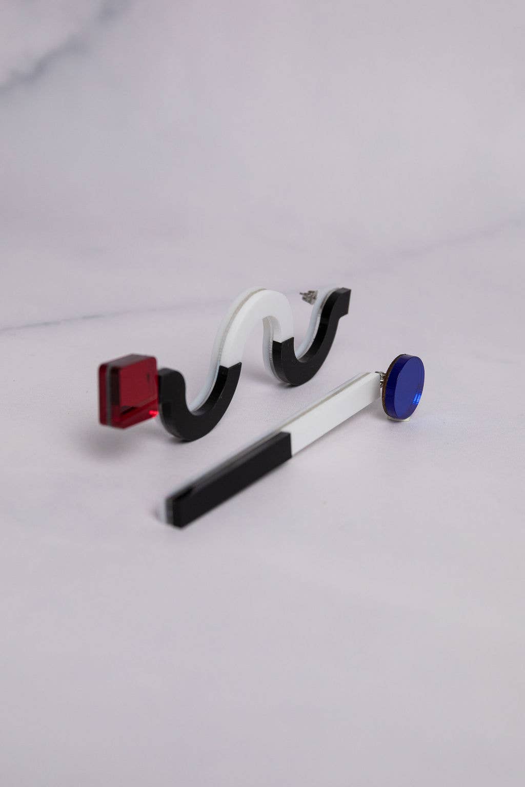Pamela Coromoto - NEW Memphis Statement Earrings - Primary Colors: Black/White