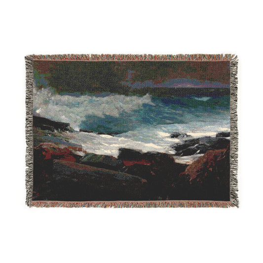 Winslow Homer Weather Beaten Woven Blanket – Cozy Ocean-Inspired Decor for Beach Lovers - PMA Store at the Portland Museum of Art, Maine