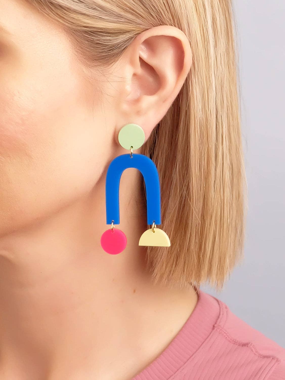 Combinist Goods - Collage Earrings: Green