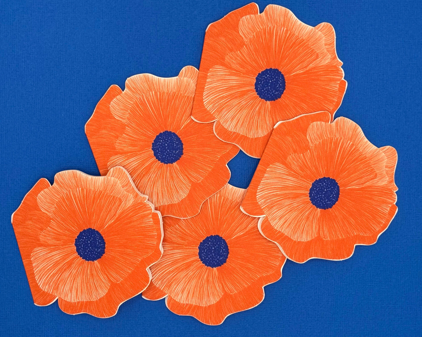 Avery Reed - Oriental Poppy Die-Cut Greeting Card