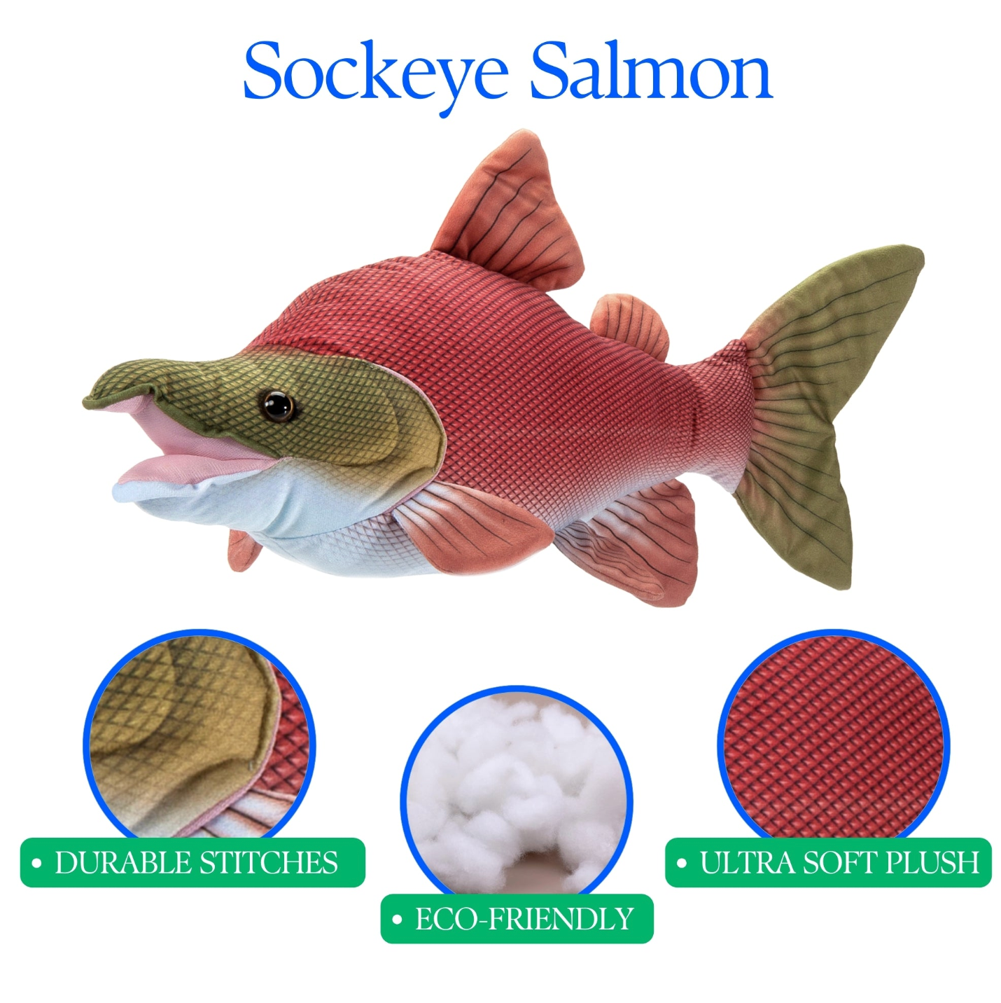 The Petting Zoo - River Fish Sockeye Salmon medium 20" - PMA Store at the Portland Museum of Art, Maine