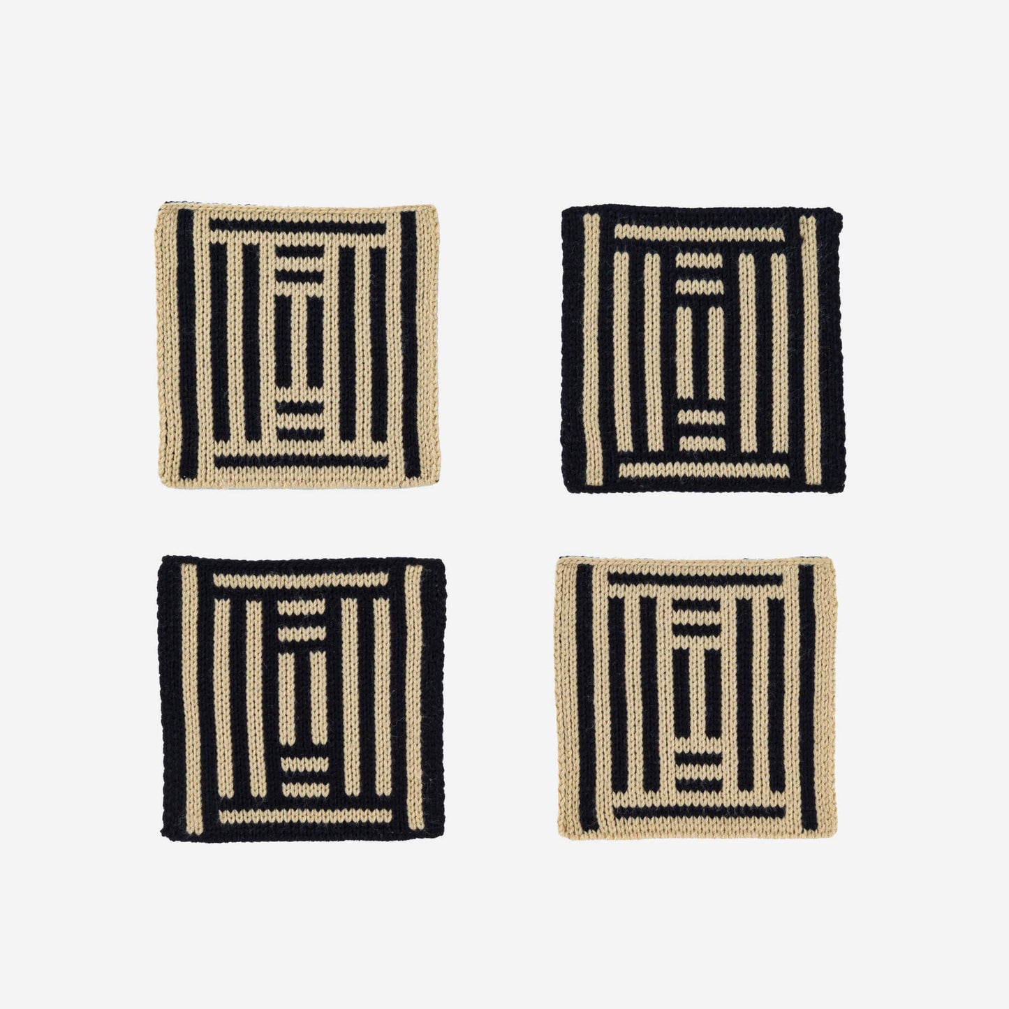 Columns Coaster Set: Black - PMA Store at the Portland Museum of Art, Maine