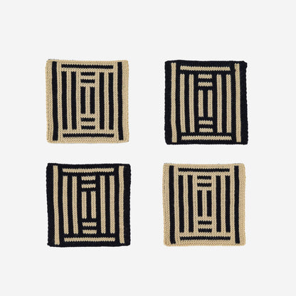 Columns Coaster Set: Black - PMA Store at the Portland Museum of Art, Maine