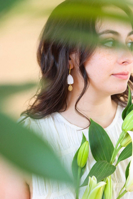 BONNIE EARRING: Stone / Bar posts