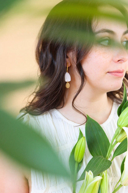 BONNIE EARRING: Lavender / Bar posts - PMA Store at the Portland Museum of Art, Maine