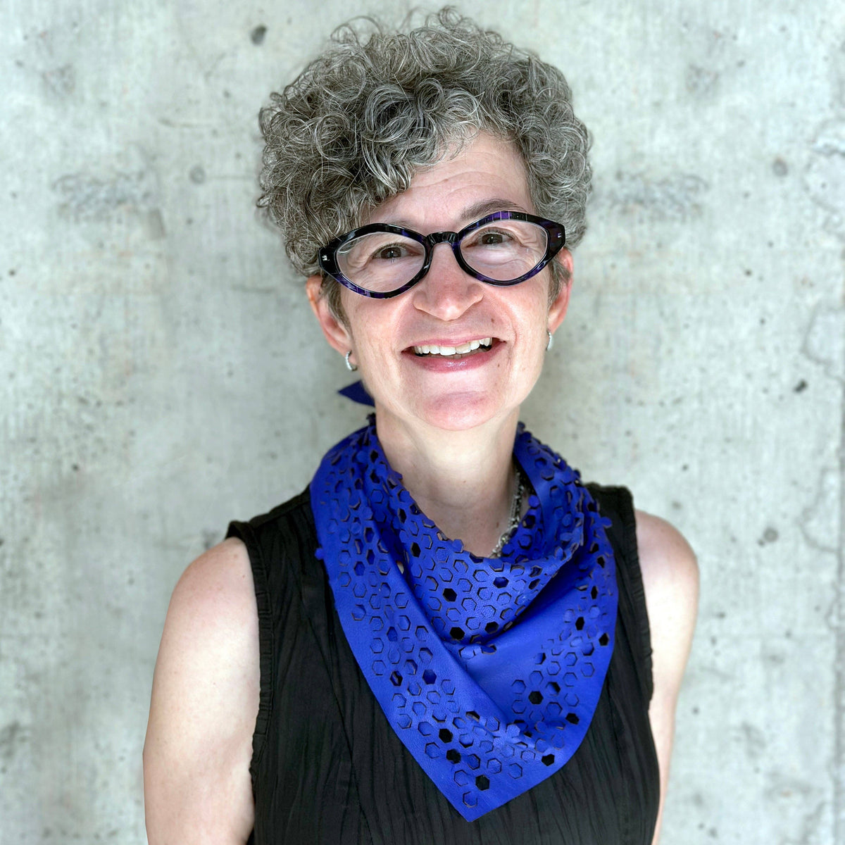 Oropopo - Hexa Bandana in Cobalt - PMA Store at the Portland Museum of Art, Maine