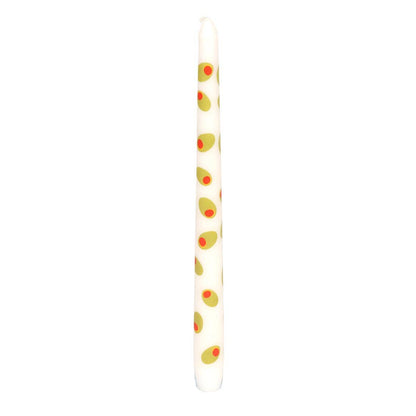 Olive Taper Dinner Candles  | 2 Pack | Summer Decor | - PMA Store at the Portland Museum of Art, Maine