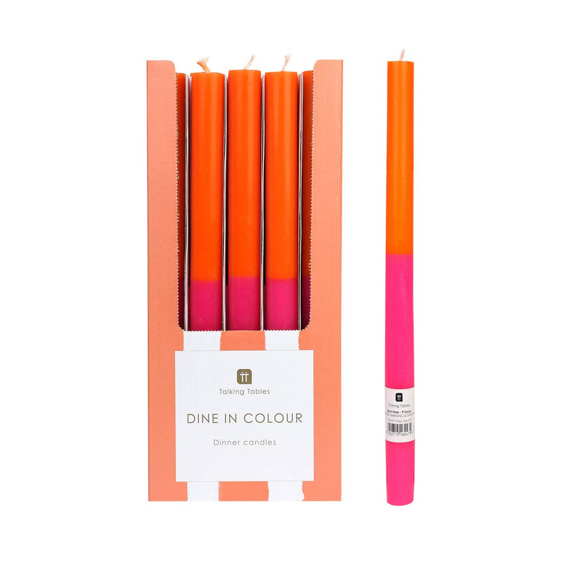 Orange & Pink Taper Candle | POS Unit | Fall | - PMA Store at the Portland Museum of Art, Maine