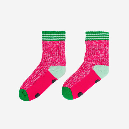 Varsity Knit House Socks: Golden Olive / L/XL - W 9.5-12.5<br>M 8-11 - PMA Store at the Portland Museum of Art, Maine