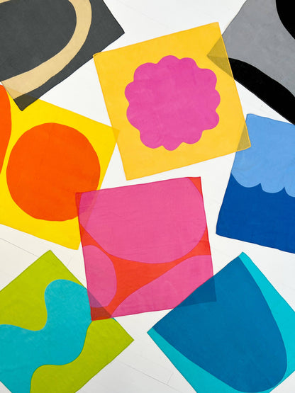 See Design - Cotton Bandana (5-Pack): BOP ORANGE/YELLOW - PMA Store at the Portland Museum of Art, Maine