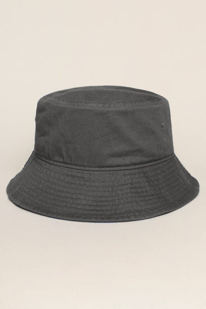 Fashion City - Solid Color Cotton Bucket Fisherman Hats: ORANGE / S/M