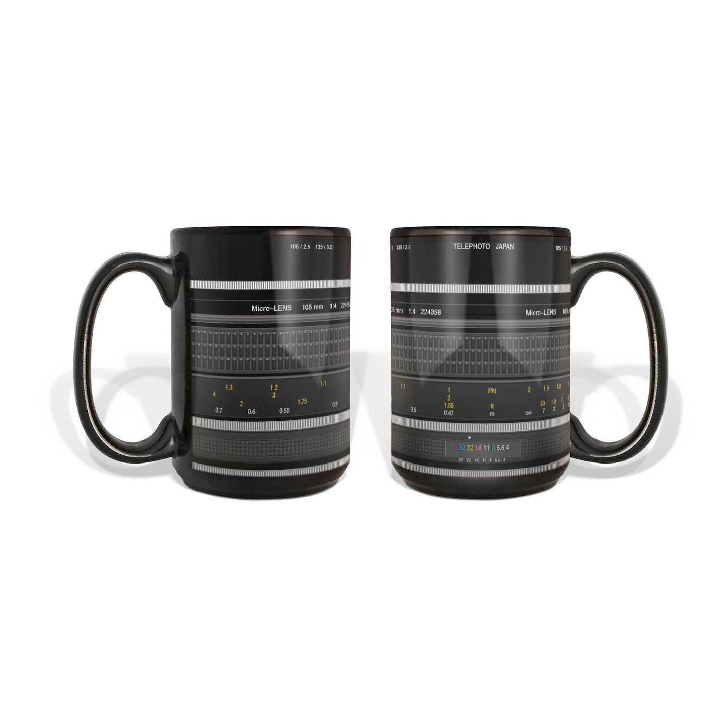 Camera Lens 15 oz. Black Mug - PMA Store at the Portland Museum of Art, Maine