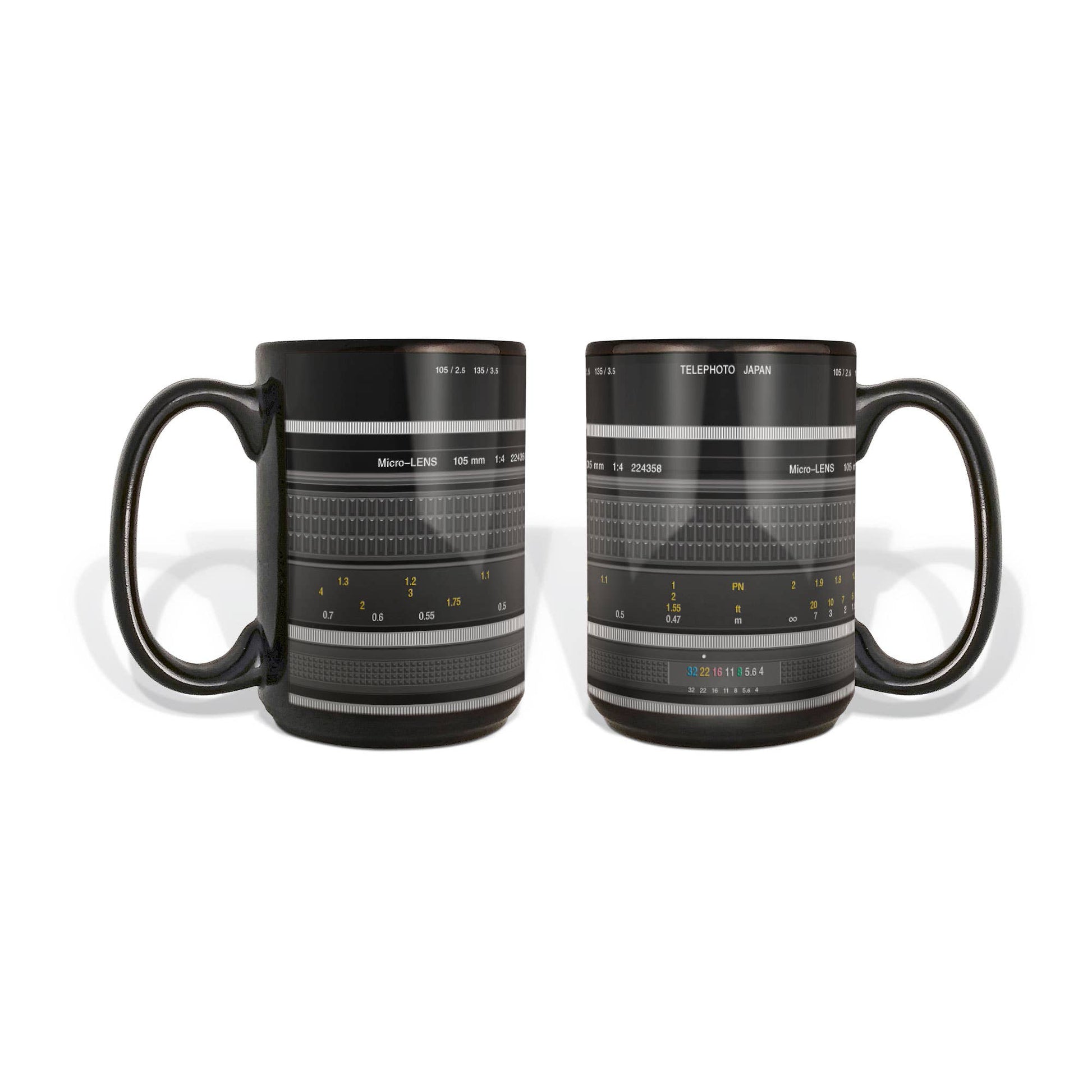 Camera Lens 15 oz. Black Mug - PMA Store at the Portland Museum of Art, Maine