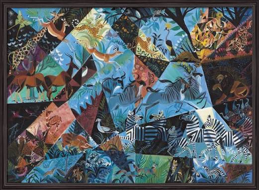 Poster: 18 x 24 Blue Savanna by Dahlov Ipcar - PMA Store at the Portland Museum of Art, Maine
