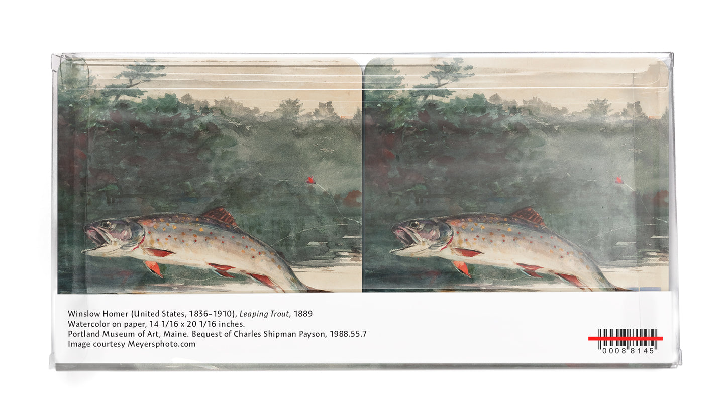 Winslow Homer Leaping Trout Coasters - PMA Store at the Portland Museum of Art, Maine