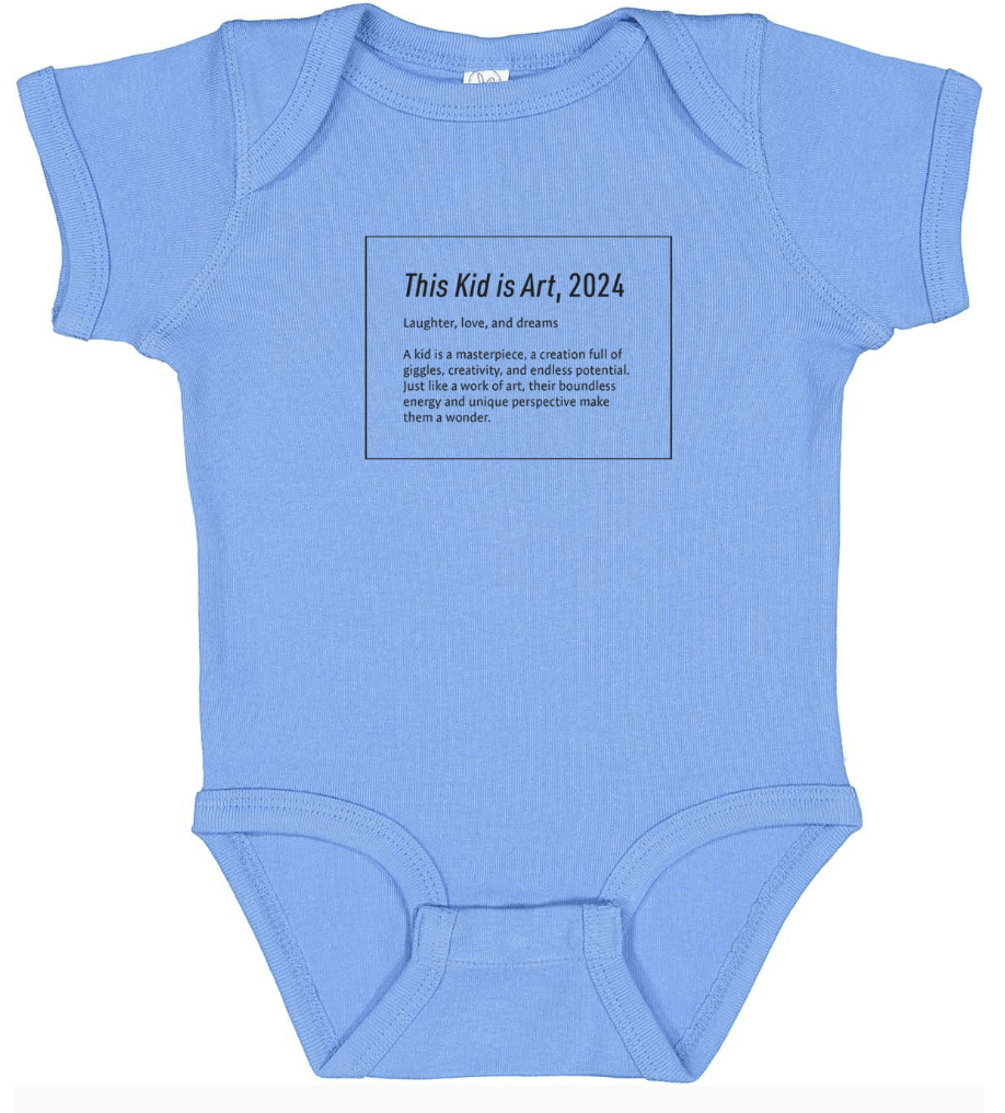 THIS KID IS ART,2024 ONESIE - PMA Store at the Portland Museum of Art, Maine