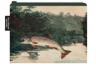 Leaping Trout by Winslow Homer Canvas Zip Pouch - PMA Store at the Portland Museum of Art, Maine