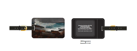 Weatherbeaten by Winslow Homer Vegan Leather Luggage Tag - PMA Store at the Portland Museum of Art, Maine