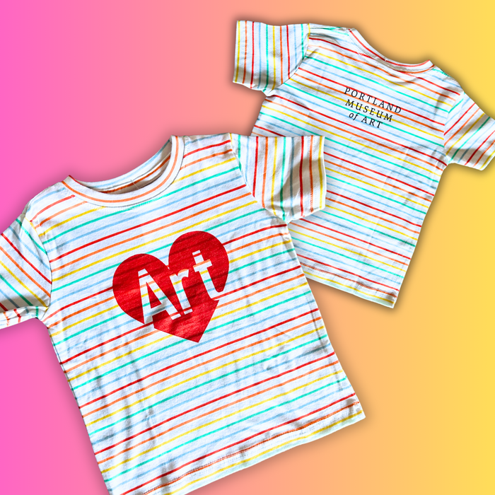 Striped Kids Art is Heart T-Shirt Youth Size