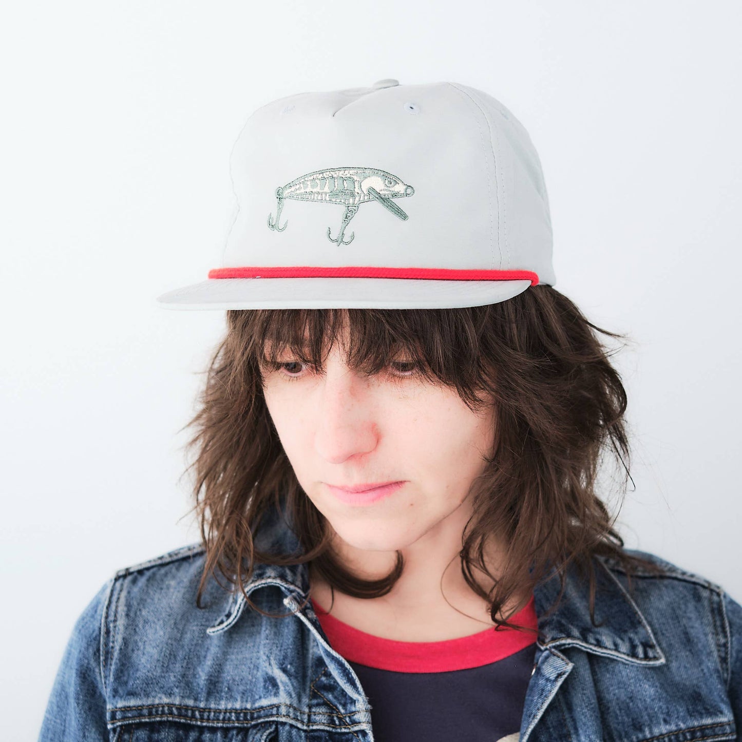 Vital Industries - Fishing Lure Embroidered Snap back cap: Lily Pad - PMA Store at the Portland Museum of Art, Maine