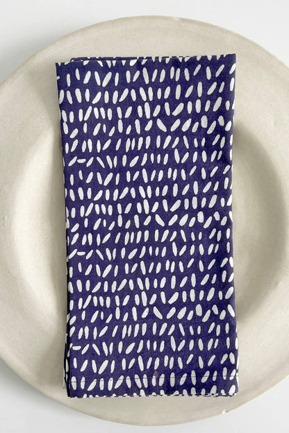 Napkins (Set of 4): Grasses Moss/Hunter - PMA Store at the Portland Museum of Art, Maine