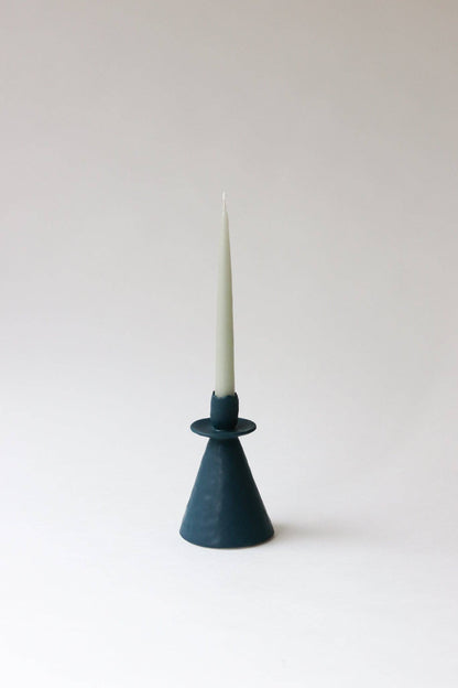 Elizabeth Benotti Ceramics - Everyday Pinched Candlestick Holder: Daybreak / Tall - PMA Store at the Portland Museum of Art, Maine