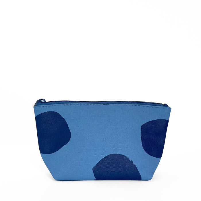 See Design - Travel Pouch Small: Big Smudge Dot Indigo/Peri