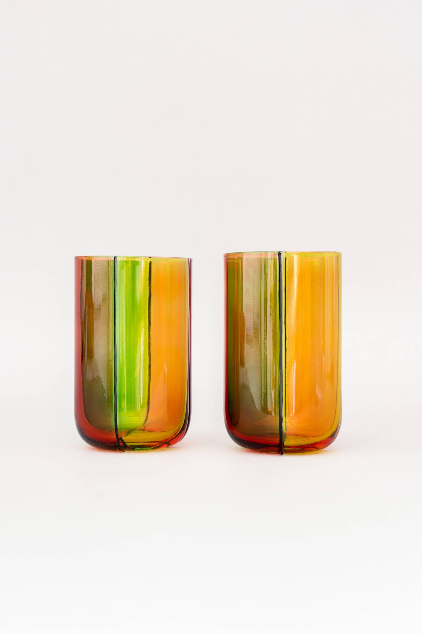 Ban.do - High Ball Glasses, Colorblock - PMA Store at the Portland Museum of Art, Maine