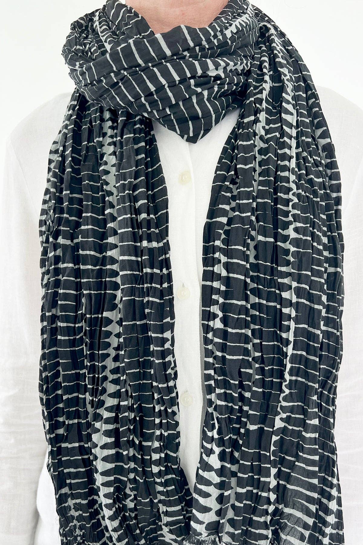 See Design - Cotton Scarf: Spots Red/Mustard