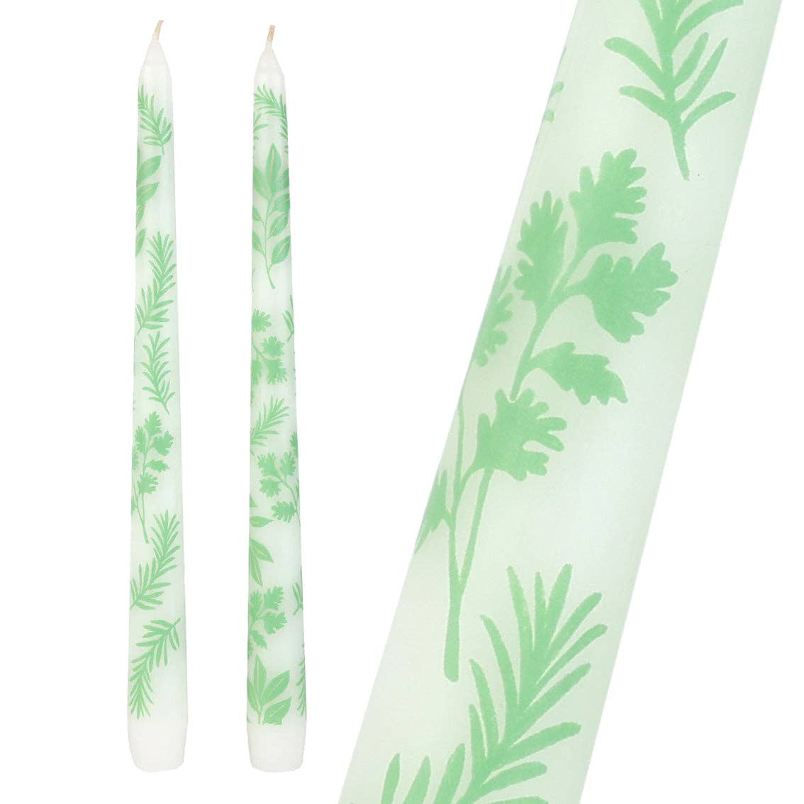 Talking Tables USA - Home, Birthday, Games & Seasonal Decor - Herb Taper Dinner Candles - 2 Pack | Summer Candles |