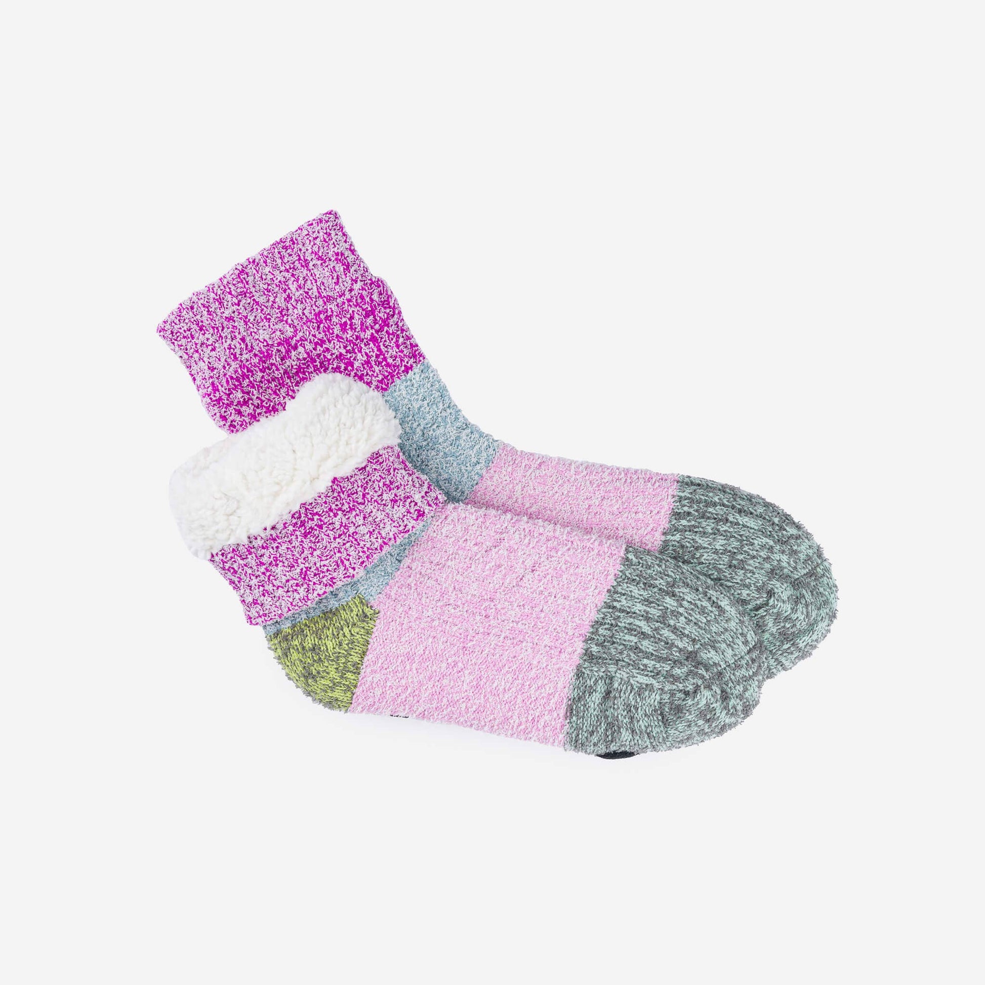 Color Band House Socks: Poppy Teal / L/XL - W 9.5-12.5<br>M 8-11 - PMA Store at the Portland Museum of Art, Maine