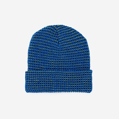 Simple Grid Knit Beanie: Indigo - PMA Store at the Portland Museum of Art, Maine