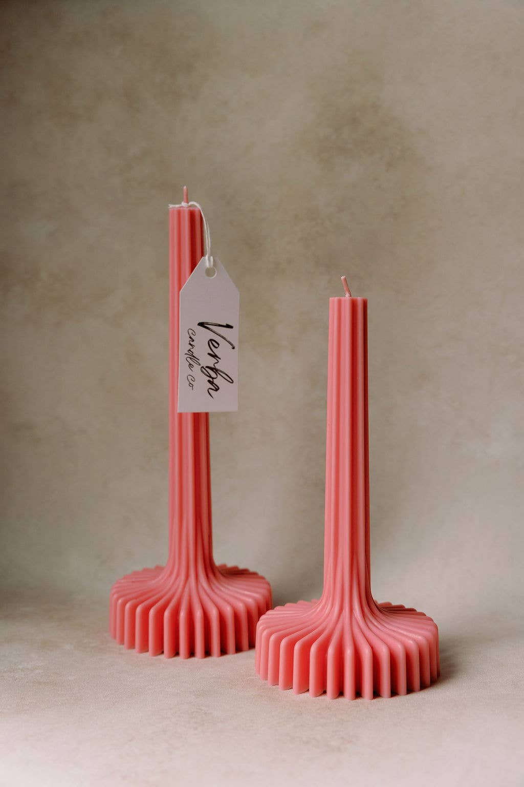 Verba Candle Co - Valentine's Red Vase taper Candle, : Red / Unscented / Large - PMA Store at the Portland Museum of Art, Maine