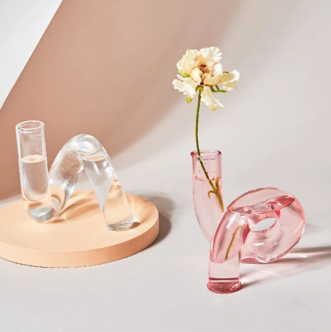 Twist Glass Candlestick Holder / Flower Vase: Blue - PMA Store at the Portland Museum of Art, Maine