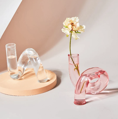 Twist Glass Candlestick Holder / Flower Vase: Blue - PMA Store at the Portland Museum of Art, Maine