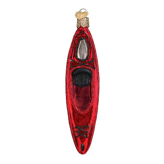 Old World Christmas - Red Kayak Ornament - PMA Store at the Portland Museum of Art, Maine