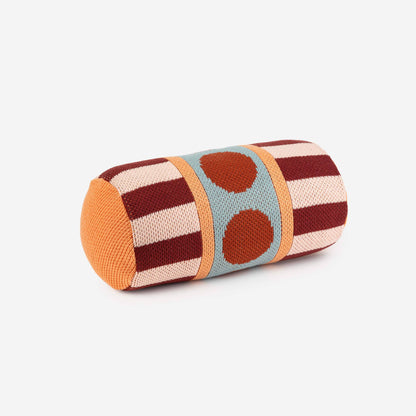 Stripe Dot Bolster Pillow: Cobalt - PMA Store at the Portland Museum of Art, Maine