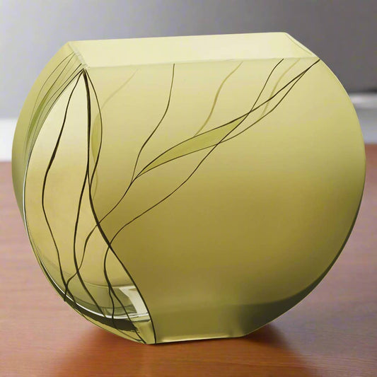 Badash - Evergreen 9" Decorated Glass Vase - PMA Store at the Portland Museum of Art, Maine