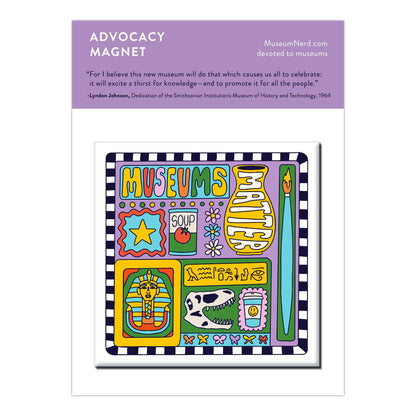 Museums Matter Color Illustration Magnet: None (Loose) - PMA Store at the Portland Museum of Art, Maine